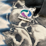 Vintage Liquid Blue Skulls T-shirt
