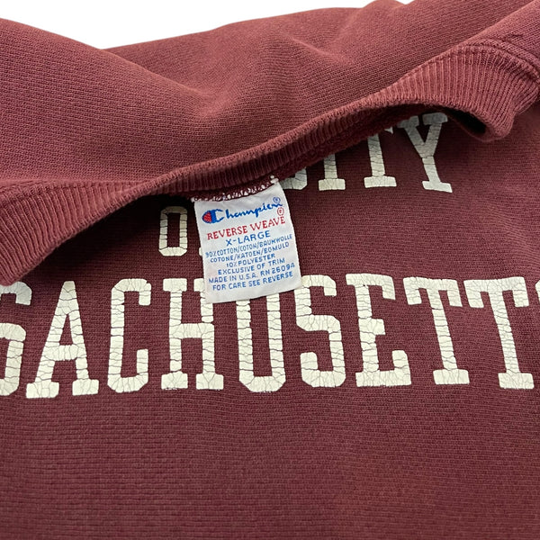 Champion Reverse Weave UMass スウェット L UNIVERSITY OF MASSACHUSETTS REVERSE WEAVE HOODIE - GREY