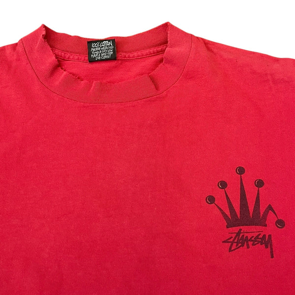 トップス 90s STUSSY crown Vintage 90s Stussy Crown Jester Made In USA Single Stitch T