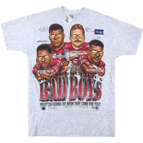 Vintage SF 49ers Bad Boys Caricature T-shirt NWT