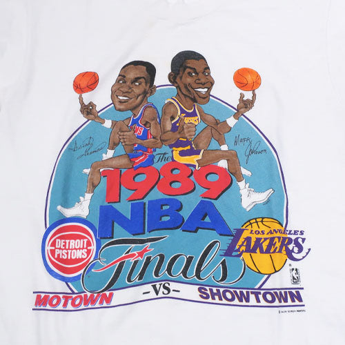 vintage Lakers NBA Championship caricature tee