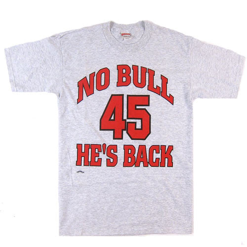 Vintage 90s Michael Jordan HES Back 45 Starter Youth Shirt Just When You Thought