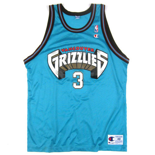 1997-00 VANCOUVER GRIZZLIES ABDUR-RAHIM #3 CHAMPION JERSEY (ALTERNATE) -  Classic American Sports