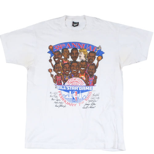 Vintage NBA All Star 1988 T-shirt Basketball Jordan Magic Bird