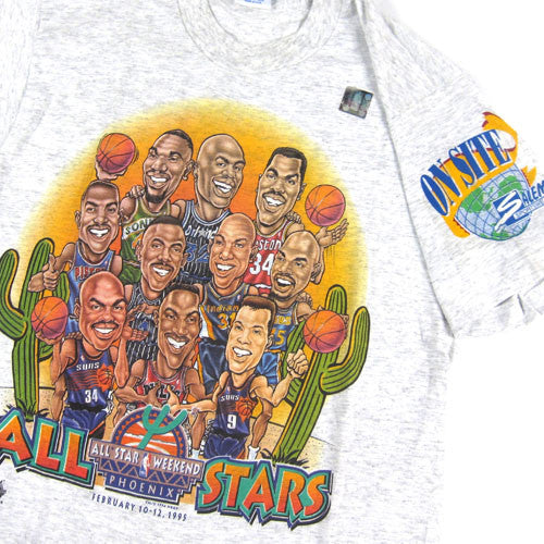 Vintage NBA All Star 1995 Caricature T-shirt Basketball – For All To Envy