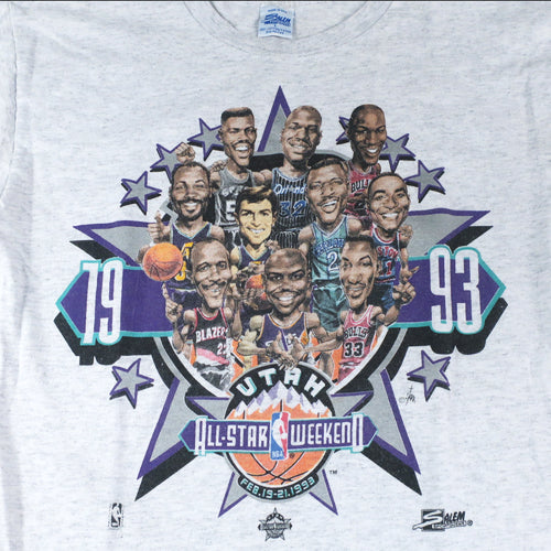 Vintage NBA All Star 1995 Caricature T-shirt Basketball – For All