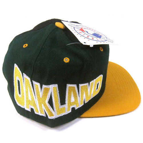 Vintage Oakland Athletics Hat Snapback Green Yellow G-Cap A's MLB Baseball 90s