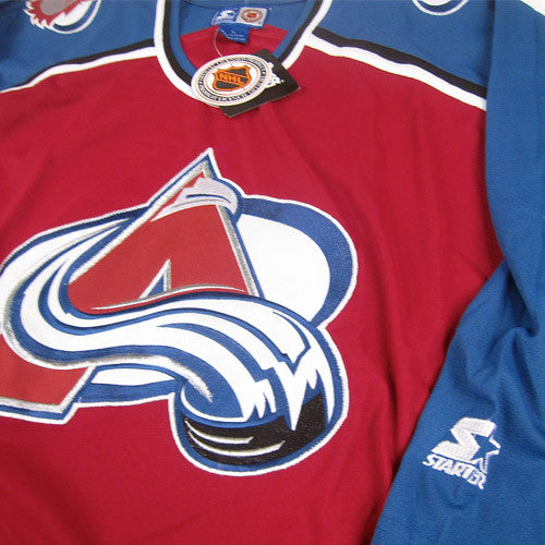 Colorado Avalanche Vintage Starter Jersey - any idea if this is genuine?  All the ones I've seen the piping is navy not black, and the stitching  doesn't seem the highest quality. Thank