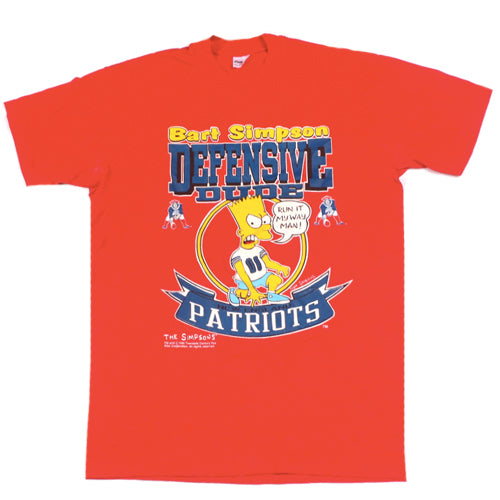 Vintage Bart Simpson New England Patriots T-Shirt 1990 The Simpsons NFL  Football – For All To Envy