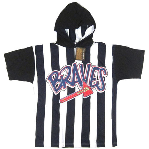 Vintage Atlanta Braves Hooded T-shirt MLB Baseball 1994 90s – For