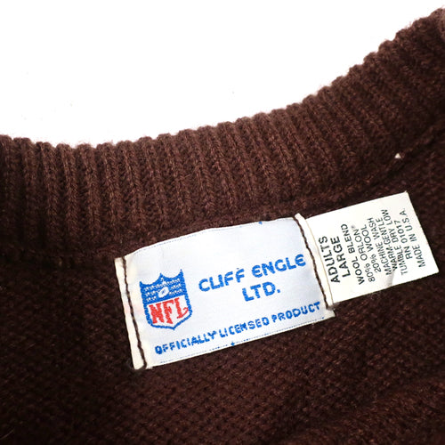 Vintage Cleveland Browns Cliff Engle Sweater 80s NFL Football Dawg