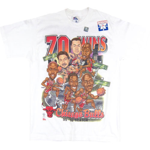 Vintage Chicago Bulls 1995-96 Caricature T-shirt