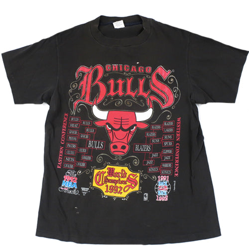 Vintage Chicago Bulls 1992 T-shirt 90s Jordan Pippen Rodman – For 