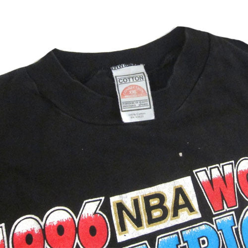 Vintage 1996 Chicago Bulls NBA World Champs Rap Tee T-Shirt