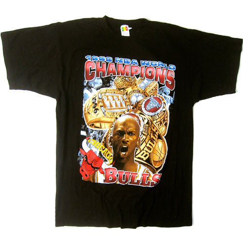 Vintage Chicago Bulls 1998 Jordan Pippen Rodman T-shirt