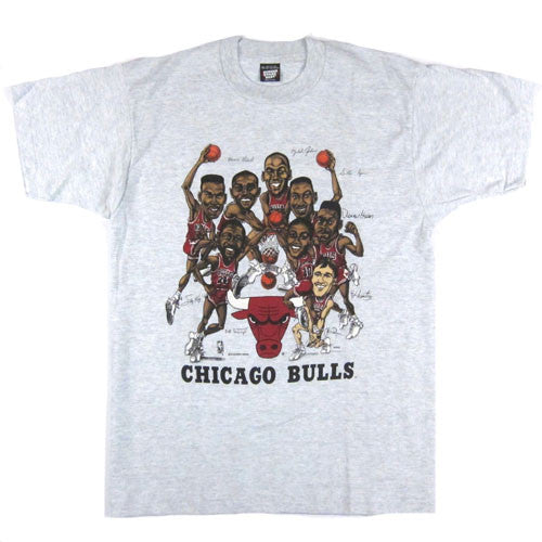 Vintage Chicago Bulls 1990-91 Caricature T-Shirt Michael Jordan