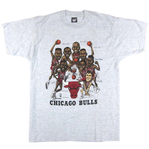 NEW! Vintage 90s Chicago Bulls Scottie Pippen Pro Player Caricture Shirt Sz  2XL