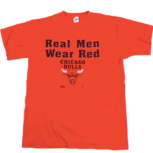 Men's Chicago Bulls New Era Red Throwback T-Shirt