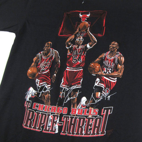 Vintage Chicago Bulls Triple Threat Jordan Pippen Grant T-shirt NBA  Basketball 90s – For All To Envy
