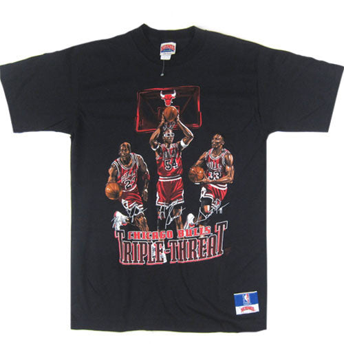 Vintage Chicago Bulls Triple Threat Jordan Pippen Grant T-shirt ...