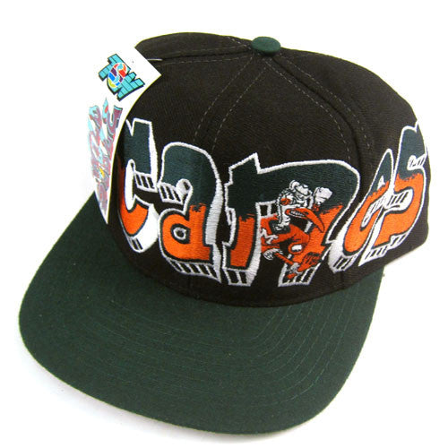 Vintage Miami Hurricanes Wild Style Snapback Hat NWT