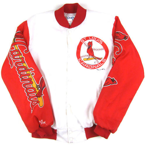 Vintage MLB ST LOUIS CARDINALS Promotional Vented Rain Jacket Sz L KEZK FM  102