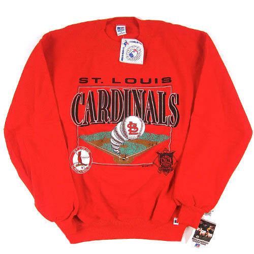 CustomCat St.Louis Cardinals Vintage MLB Crewneck Sweatshirt Ash / S