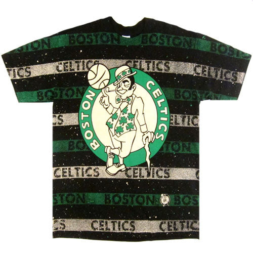 Vintage Boston Celtics 1992 All Over Print T shirt NBA Basketball