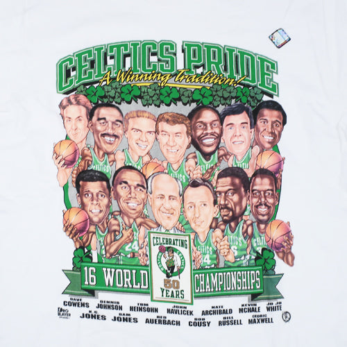 Vintage 80s Boston Celtics Green Stuff Caricature T-Shirt M Larry Bird  McHale