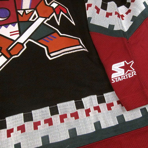 Very nice pickup, none other than Captain Coyote with the 10 year  anniversary patch. I wish this jersey design stayed :( : r/hockeyjerseys
