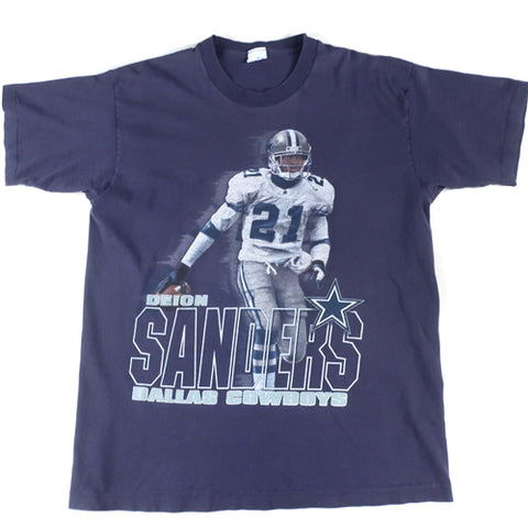 Vintage Deion Sanders Dallas Cowboys T-shirt 90s NFL