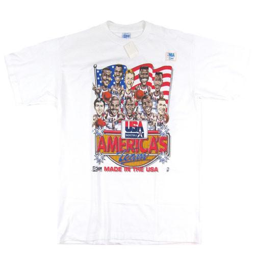 Vintage 1992 Basketball USA Dream Team Caricature T-shirt NBA