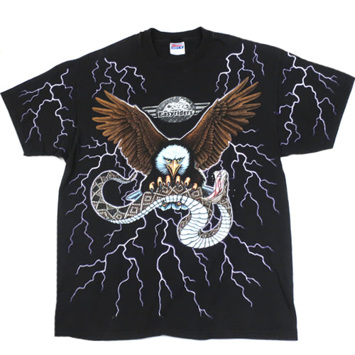 Vintage Easyriders T-Shirt Lightning Eagle Snake Motorcycle Bike Biker 90s  – For All To Envy