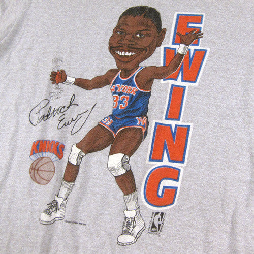 Nba Store Mitchell & Ness Patrick Ewing New York Knicks Hardwood Classics  Caricature T Shirt - Resttee