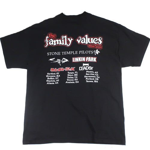 Vintage Family Values 2001 T-shirt Stone Temple Pilots Linkin Park 