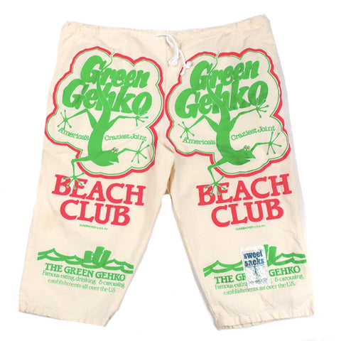Vintage Green Gehko Beach Club Shorts