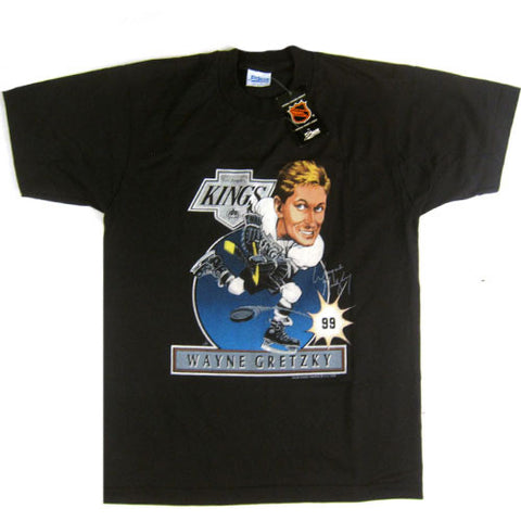 Vintage 1996 NHL Wayne Gretzky Los Angeles Blues Hockey Caricature T-Shirt L