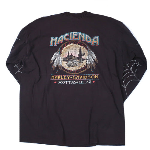 Vintage Harley Davidson Spider Web Long Sleeve T-Shirt 90s