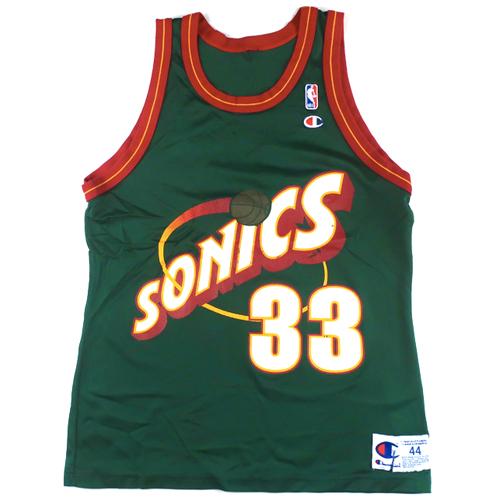 Vtg 90s Seattle Supersonics NBA Basketball Jersey Sz 52 XXL Sonics