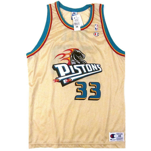 Size 48. 33 Hill Pistons 90s Champion NBA Jersey 