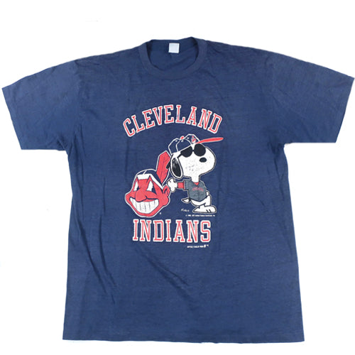 Vintage Cleveland Indians Snoopy T-Shirt 1988 MLB Baseball – For