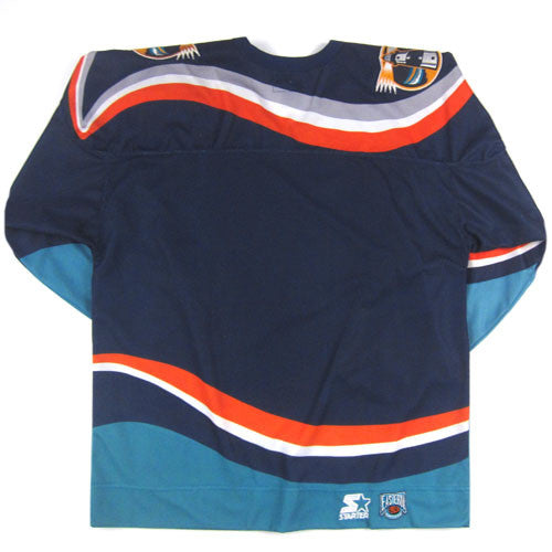 Rare Vintage 90s Starter NHL New York Islanders Fisherman Wave Jersey Mens  XL