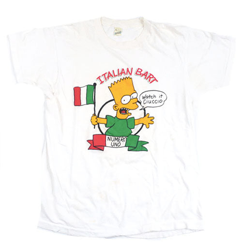 Vintage Italian Bart T-shirt Bootleg Italy The Simpsons 90s – For All To  Envy