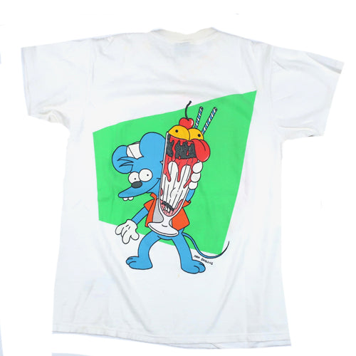 Vintage The Itchy & Scratchy Show T-shirt The Simpsons 1992 90s TV