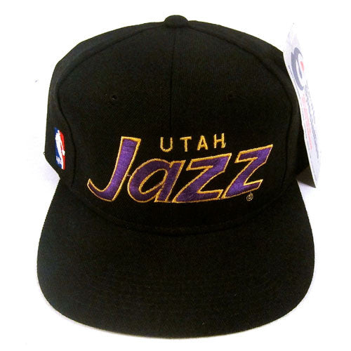 Vintage 1990's NBA Utah Jazz Script Sports Specialties Wool Snapback H