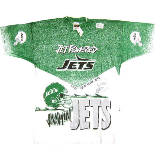 Vintage New York Jets All Over Print T-shirt 90s NFL Football