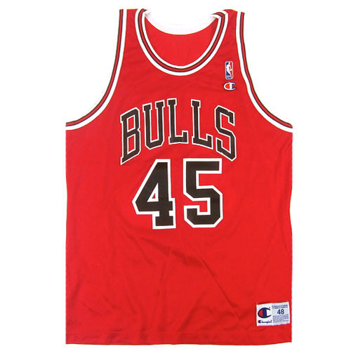 90's Michael Jordan Chicago Bulls #45 Champion NBA Jersey Size 48 – Rare  VNTG