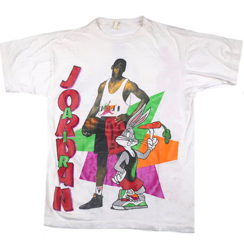 Vintage Michael Jordan Bug Bunny T shirt Hare Chicago Bulls NBA Basketball 90s Space Jam For All To Envy