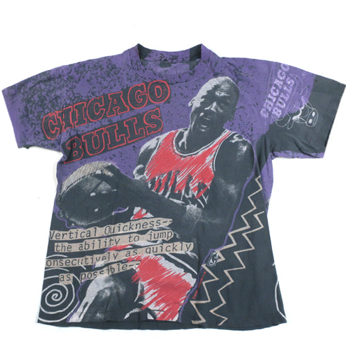 wanieeta Michael Jordan Shirt Vintage 90s Michael Jordan Chicago Bulls by Magic Johnson Made in USA Tee T Shirt Size L