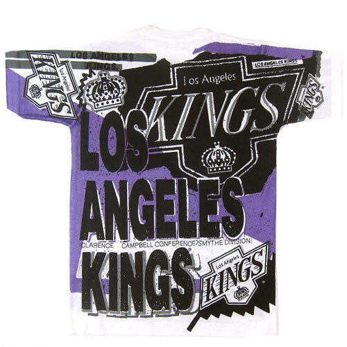 Vintage Magic Johnson T's Los Angeles Kings All Over Print Tee T Shirt  Large New